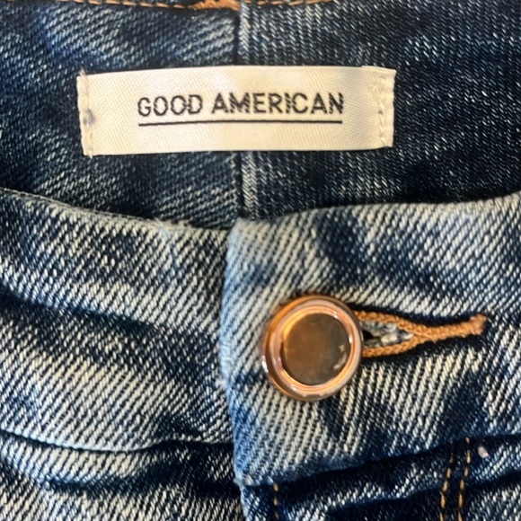Good American GOOD‎ CURVE STRAIGHT FRAY HEM JEANS GCSFH127T Size 30 - Picture 1 of 11